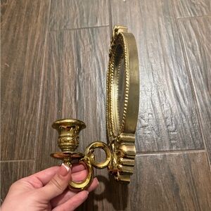 Vintage Gold Wall Candle Sconce Mirror